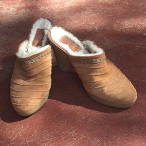 Cole Haan shearling lined mules